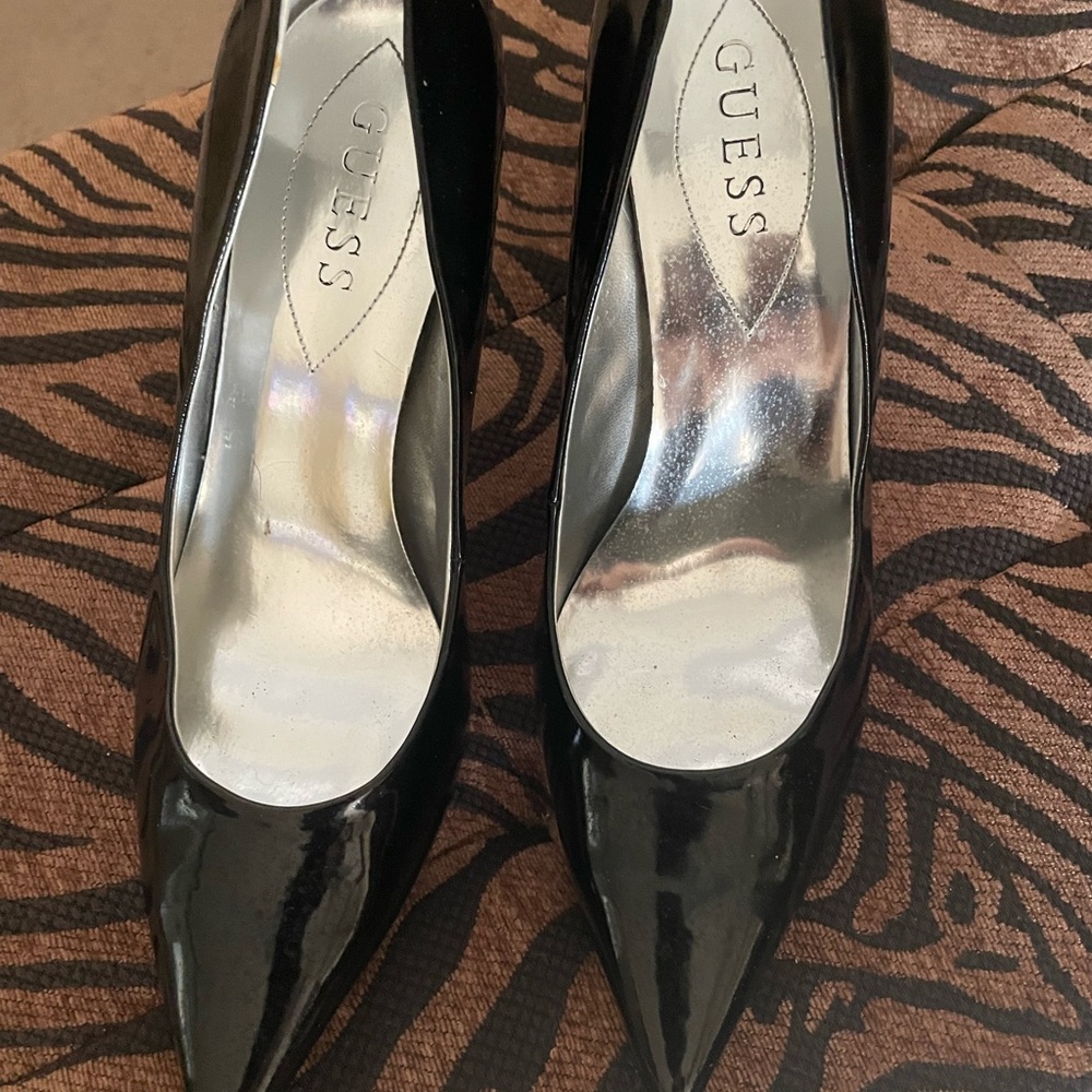 Guess Black Patent Leather Heels